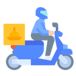 Ilustração de uma moto representando serviços